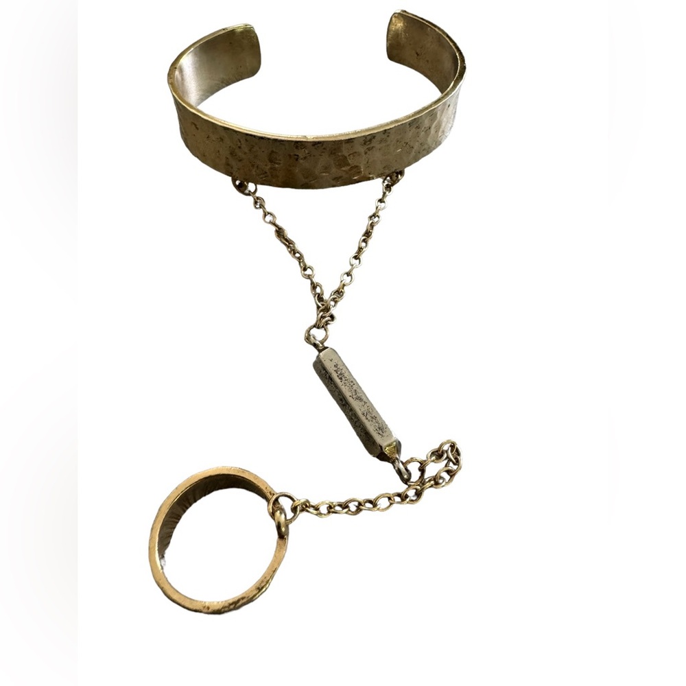Low Luv x Erin Wasson hand chain ring and cuff bracelet